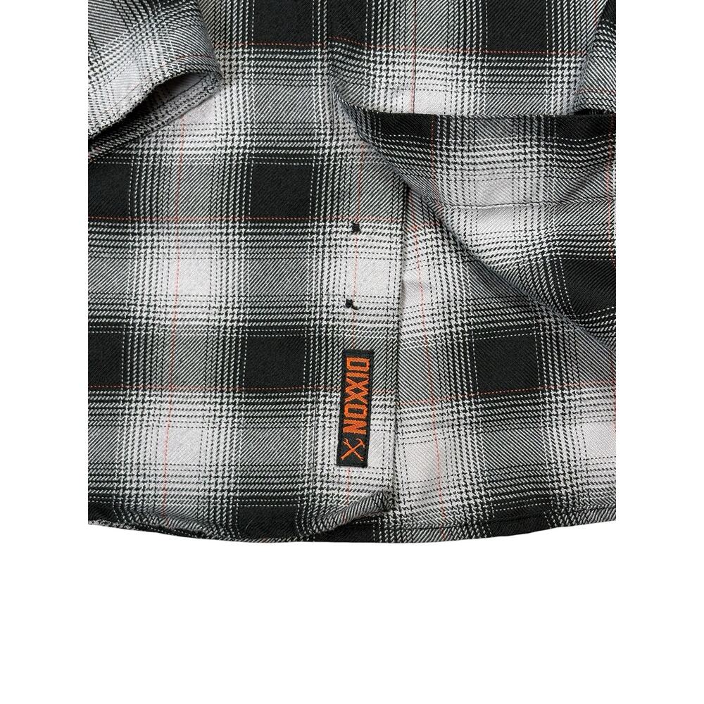 Dixxon Flannel Big Twin Plaid Snap Front Long Sleeve Shirt Men's 2X Black Gray - Picture 4 of 10